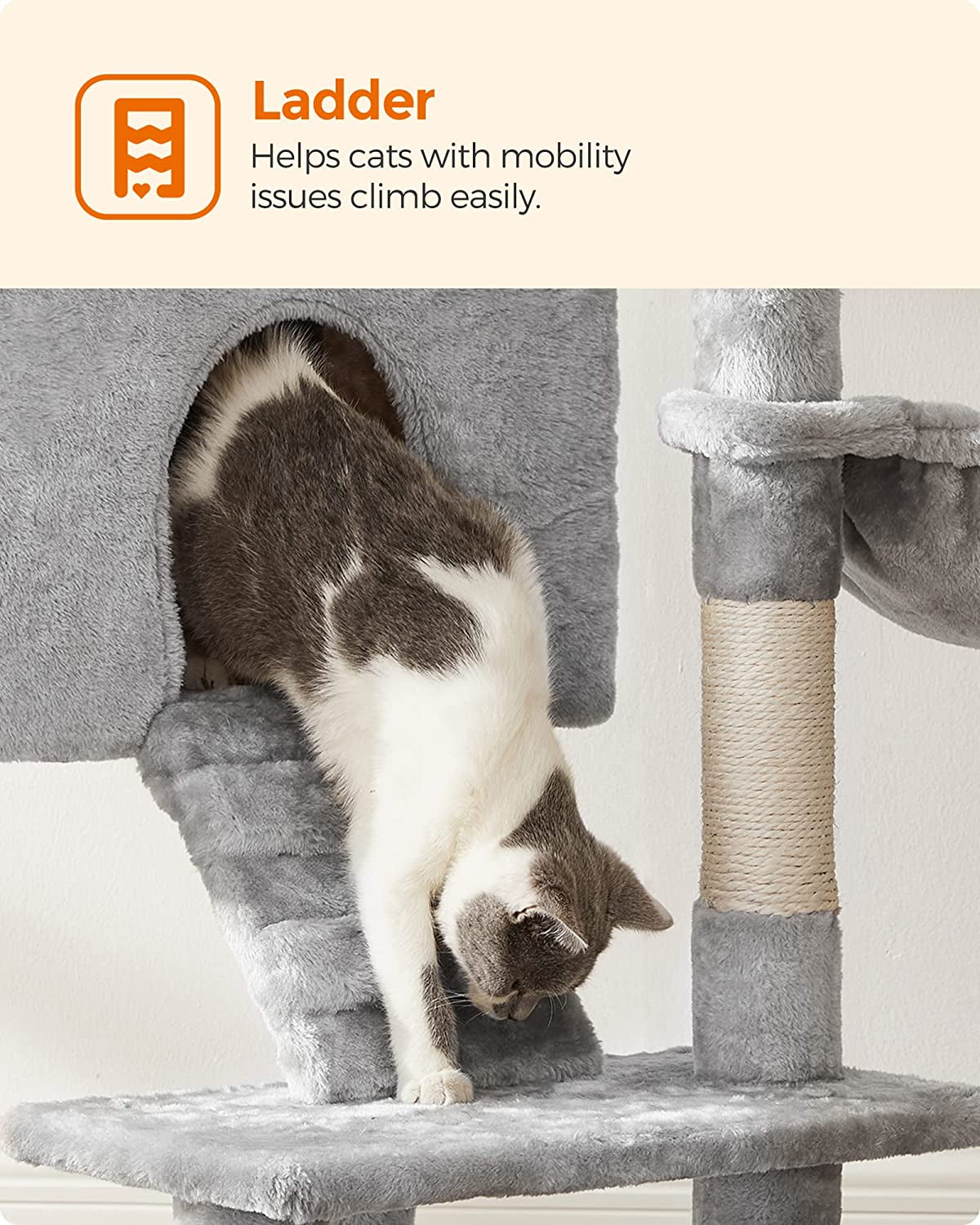 Cat Tree, Cat Tower 142 Cm, Cat Activity Centre