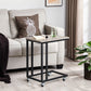 Industrial End Table Sofa Table Side Table Laptop Table with Roller