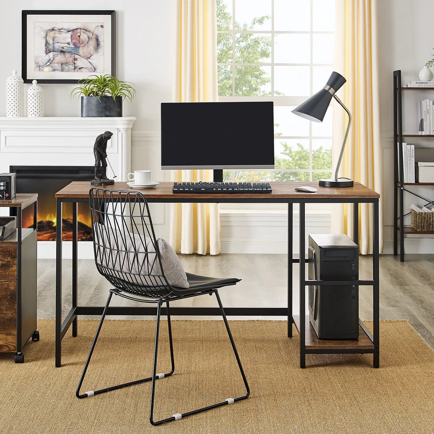 Industrial Style Computer Desk 140 cm