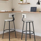 Set of 2 Tall Bar Stools, Bar Chairs with Backrest, Kitchen Stools, Breakfast