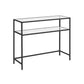 Black 2 Storage Shelf Console Table