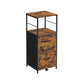 Industrial Style 2 Drawer File Cabinet With Open Shelf