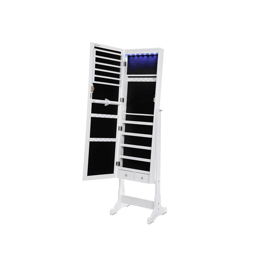 LED Jewelry Cabinet, Full Length Mirrored Jewellery Armoire