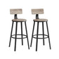 Set of 2 Tall Bar Stools, Bar Chairs with Backrest, Kitchen Stools, Breakfast