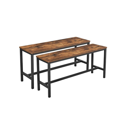 Industrial Style Set Of 2 Indoor Benches