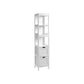 High Cabinet Bathroom Storage Cabinet with Legs Slim Column with 2 Drawers