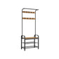 Industrial Coat Rack with Bench for Entryway