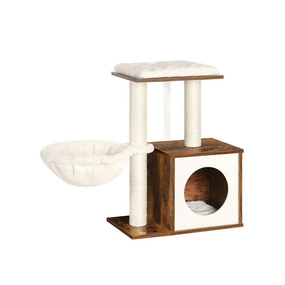 Industrial Style Woodywonders Cat Tree, Small Cat Tower for Kittens