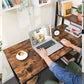 Industrial Style Computer Desk with Storage Shelves on  Left or Right