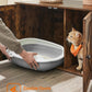 Industrial Style Cat Litter Box Enclosure, Hidden Litter Box Furniture with Removable Divider