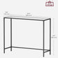 Console Table, Entrance Table, Sofa End, Tempered Glass Table Top, Easy Assembly, Adjustable Legs, for Living Room, Entrance, Hallway, Black and Transparent LGT026B01