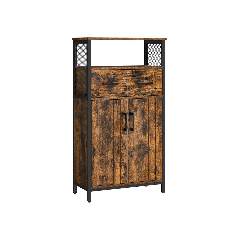 Industrial Style Storage Cabinet, Multipurpose Sideboard with Drawer and Adjustable Shelf