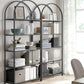 5 Tier Shelf, Tempered Glass Shelving Unit, Arched Design