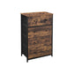 Industrial Style Chest of Drawers, Fabric 5-Drawer Storage Organiser Unit