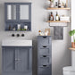 Bathroom Floor Storage Cabinet, Bathroom Storage with 4 Drawers