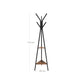 Vintage Hall Tree Coat Tree Coat Rack Stand, Free Standing, 2 Shelves