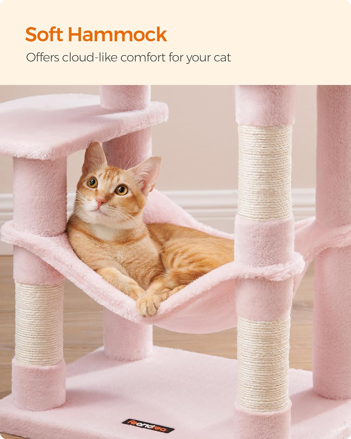 Cat Tree, Cat Condo with Hammock, 112 Cm-143 cm