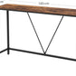 Console Table with Sturdy Steel Frame for Entryway, Living Room, Bedroom, Industrial Style, Brown Vintage and Black, Wood Material: Alloy, 120 X 23 X 74 Cm (L X W X H)