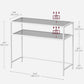 White Console Table, Side Table, Tempered Glass Tabletop, Modern Sofa Table, Easy Assembly, with 2 Shelves, Adjustable Feet