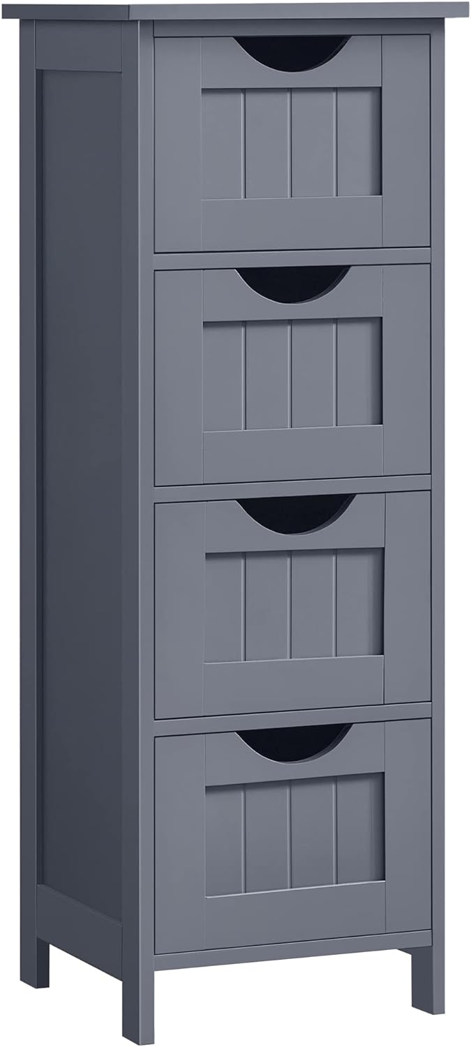 Bathroom Floor Storage Cabinet, Bathroom Storage with 4 Drawers