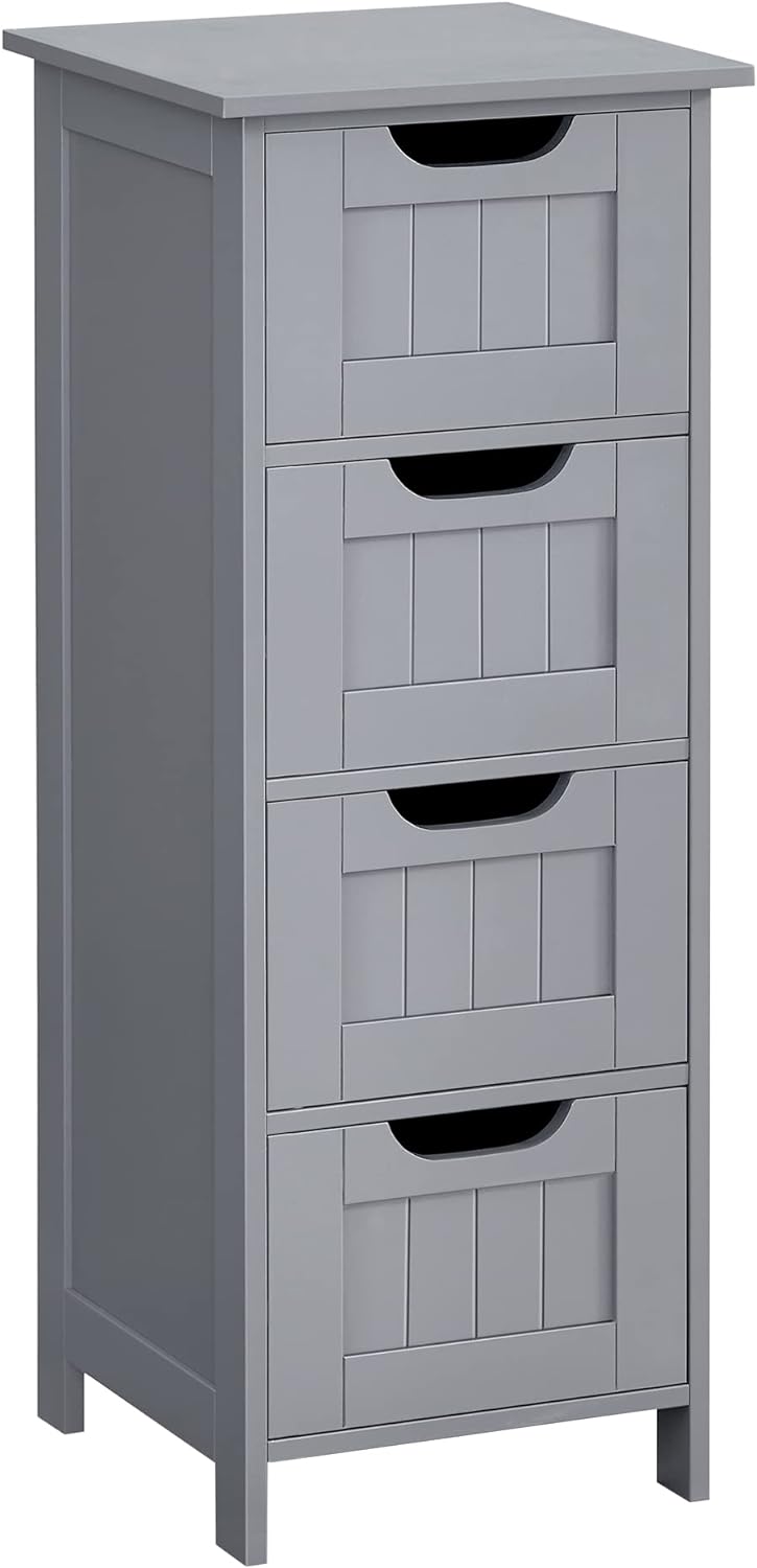 Bathroom Floor Storage Cabinet, Bathroom Storage with 4 Drawers