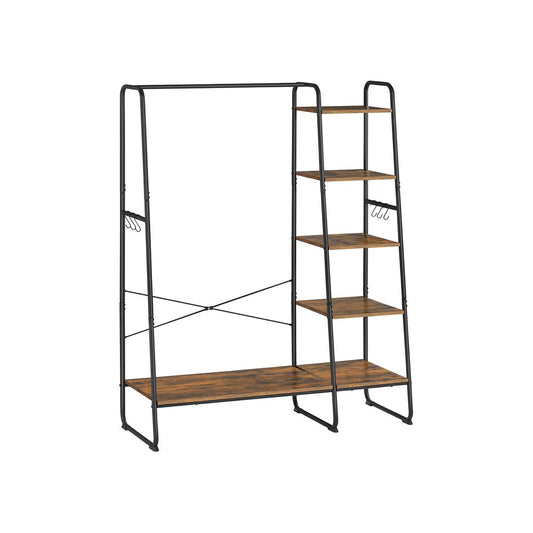 Industrial Style Clothes Rail Clothes Rack with Shoe Rack