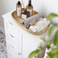 Modern Bathroom Floor Storage Cabinet, Wooden Storage Unit with 4 Drawers