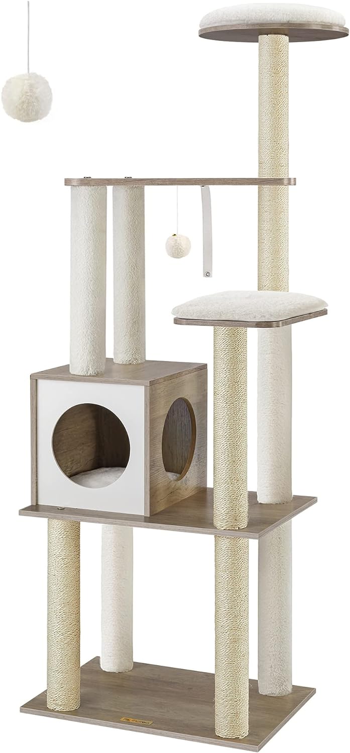 ındustrial Style Woodywonders Cat Tree, 165 Cm Modern Cat Tower