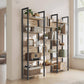 Industrial Style Bookshelf with 14 Shelves