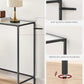 Console Table, Entrance Table, Sofa End, Tempered Glass Table Top, Easy Assembly, Adjustable Legs, for Living Room, Entrance, Hallway, Black and Transparent LGT026B01