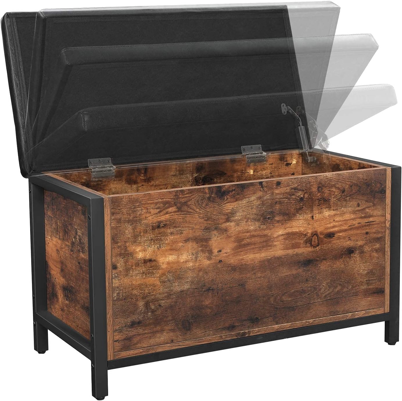 Ottoman Bench with Storage Chest, Padded Seat