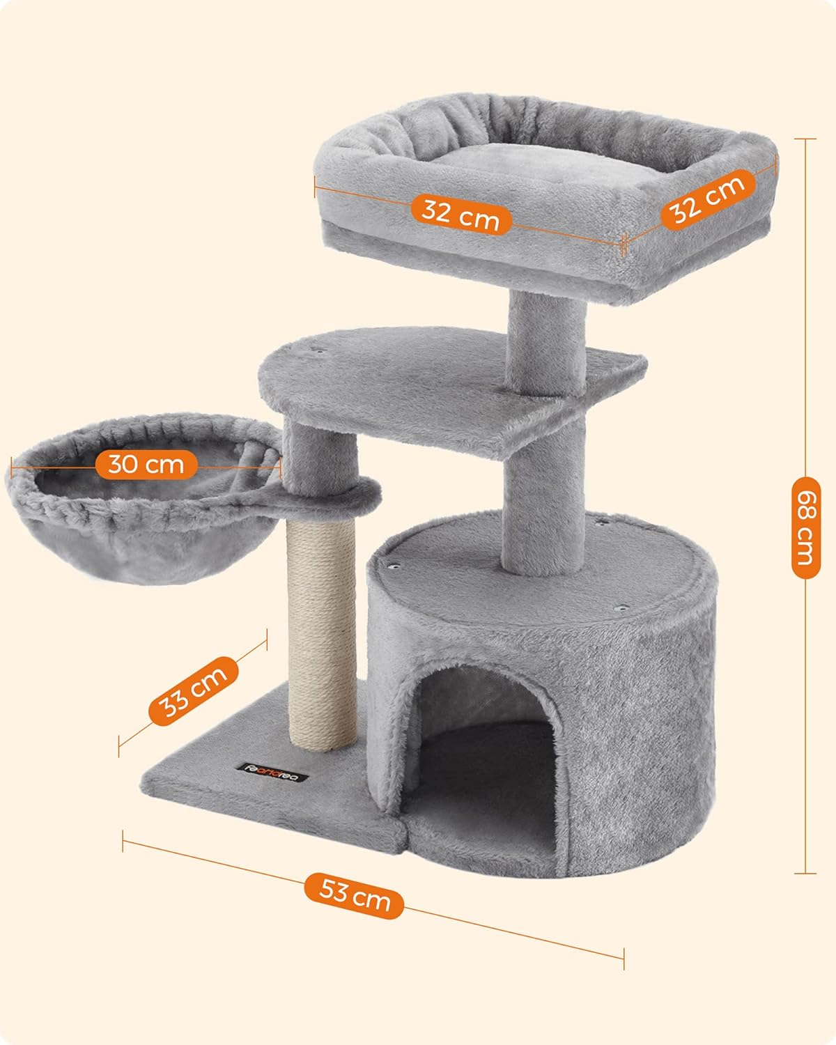 Cat Tree, Small Cat Tower, Kitten Scratching Post