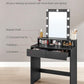 Dressing Table, LED Lights with Adjustable Brightness