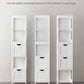 High Cabinet Bathroom Storage Cabinet with Legs Slim Column with 2 Drawers