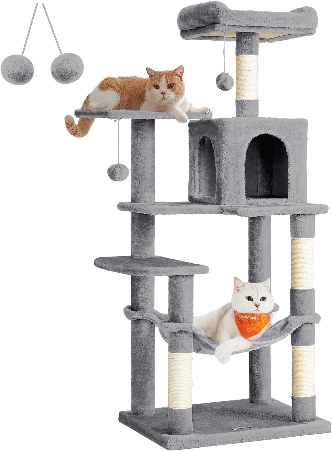 Cat Tree, Cat Condo with Hammock, 112 Cm-143 cm