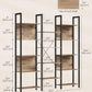 Industrial Style Bookshelf with 14 Shelves