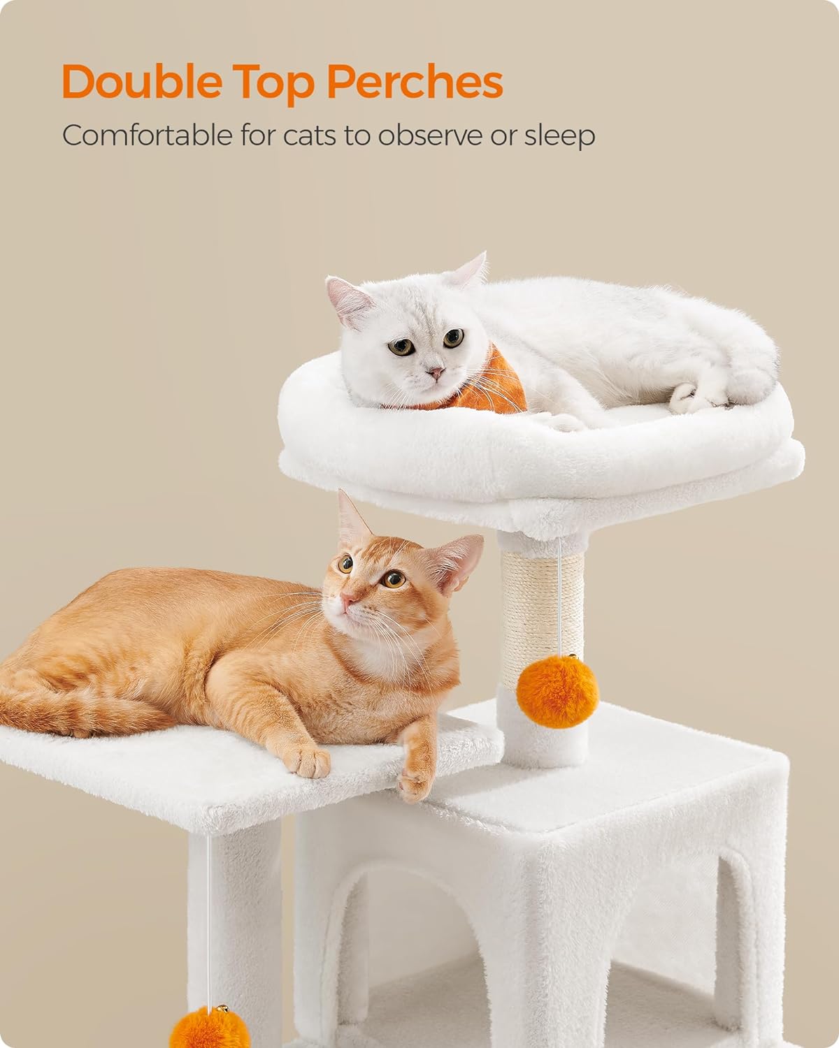 Cat Tree, Cat Condo with Hammock, 112 Cm-143 cm