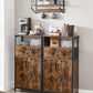 Industrial Style Storage Cabinet, Multipurpose Sideboard with Drawer and Adjustable Shelf