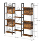 Industrial Style Bookshelf with 14 Shelves