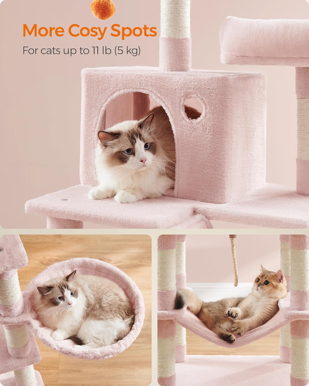 Cat Tree, 168 and 206 Cm Large Cat Tower