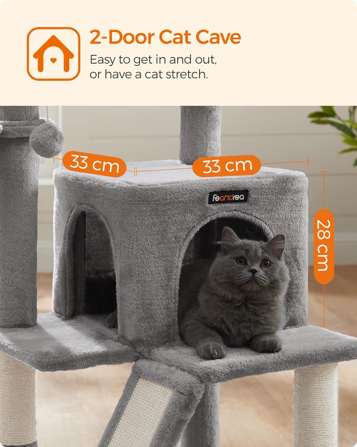 Cat Tree, Cat Tower, Widened Perch for Large Cats