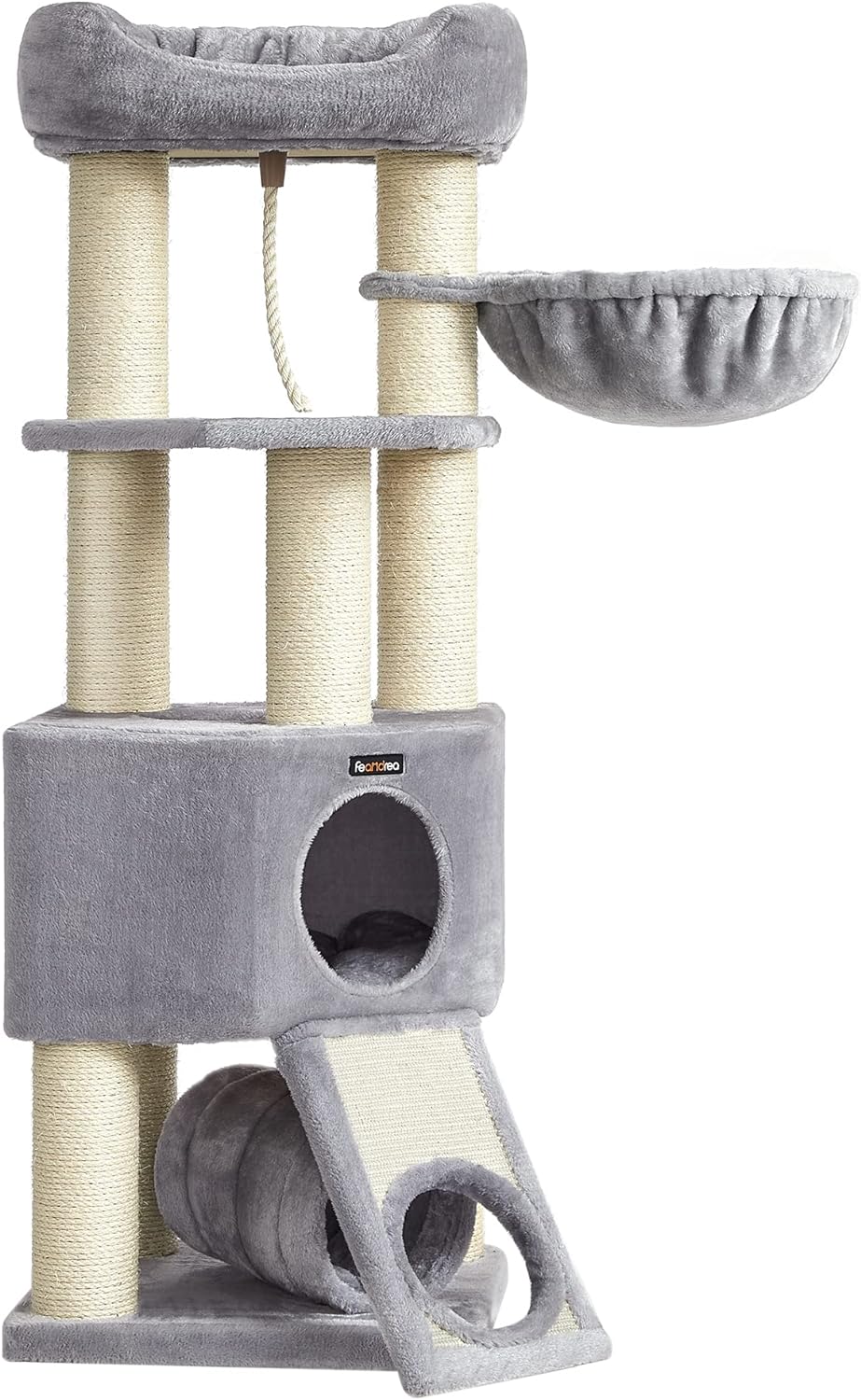 Cat Tree, Large Cat Tower with Fluffy Plush Perch