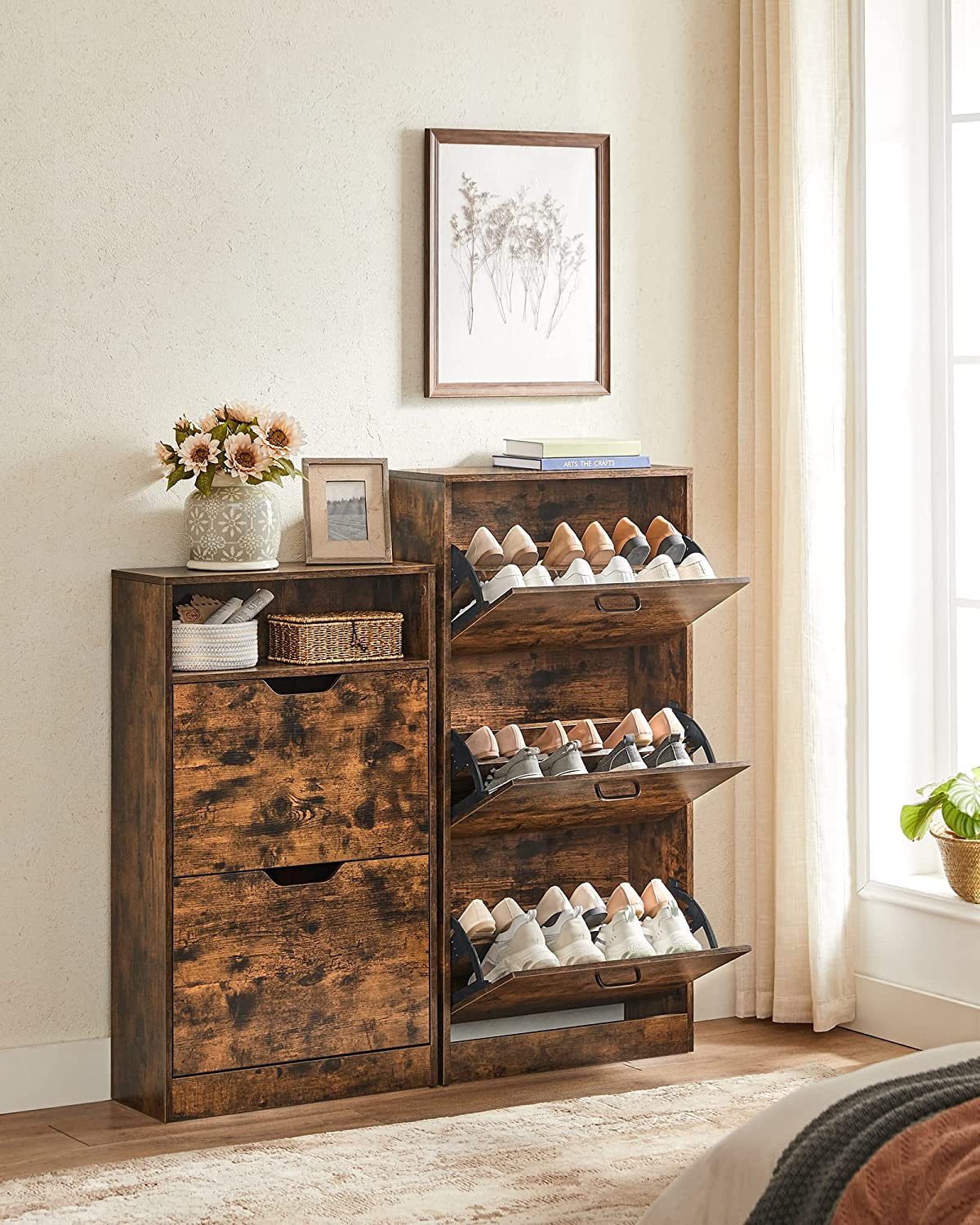 Shoe Cabinet with 2 Flaps