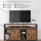 TV Stand Rustic Brown and Black