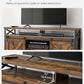 TV Stand Rustic Brown and Black