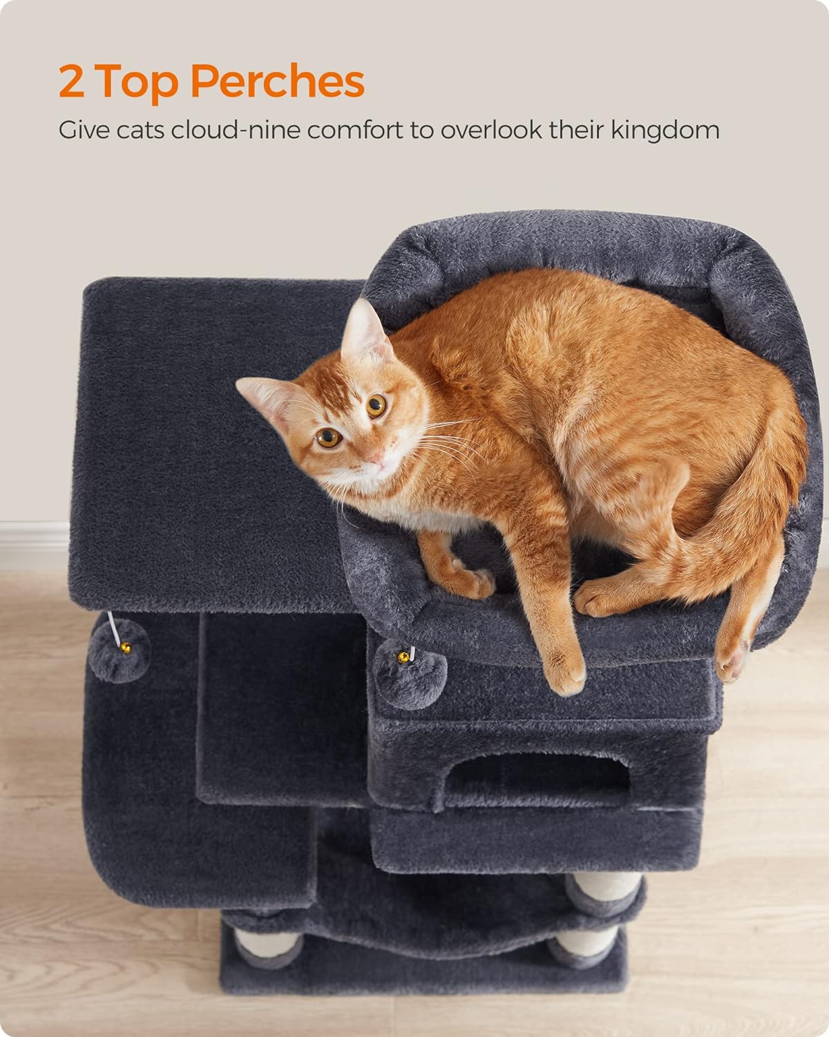 Cat Tree, Cat Condo with Hammock, 112 Cm-143 cm