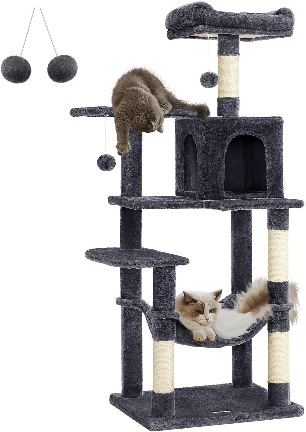 Cat Tree, Cat Condo with Hammock, 112 Cm-143 cm