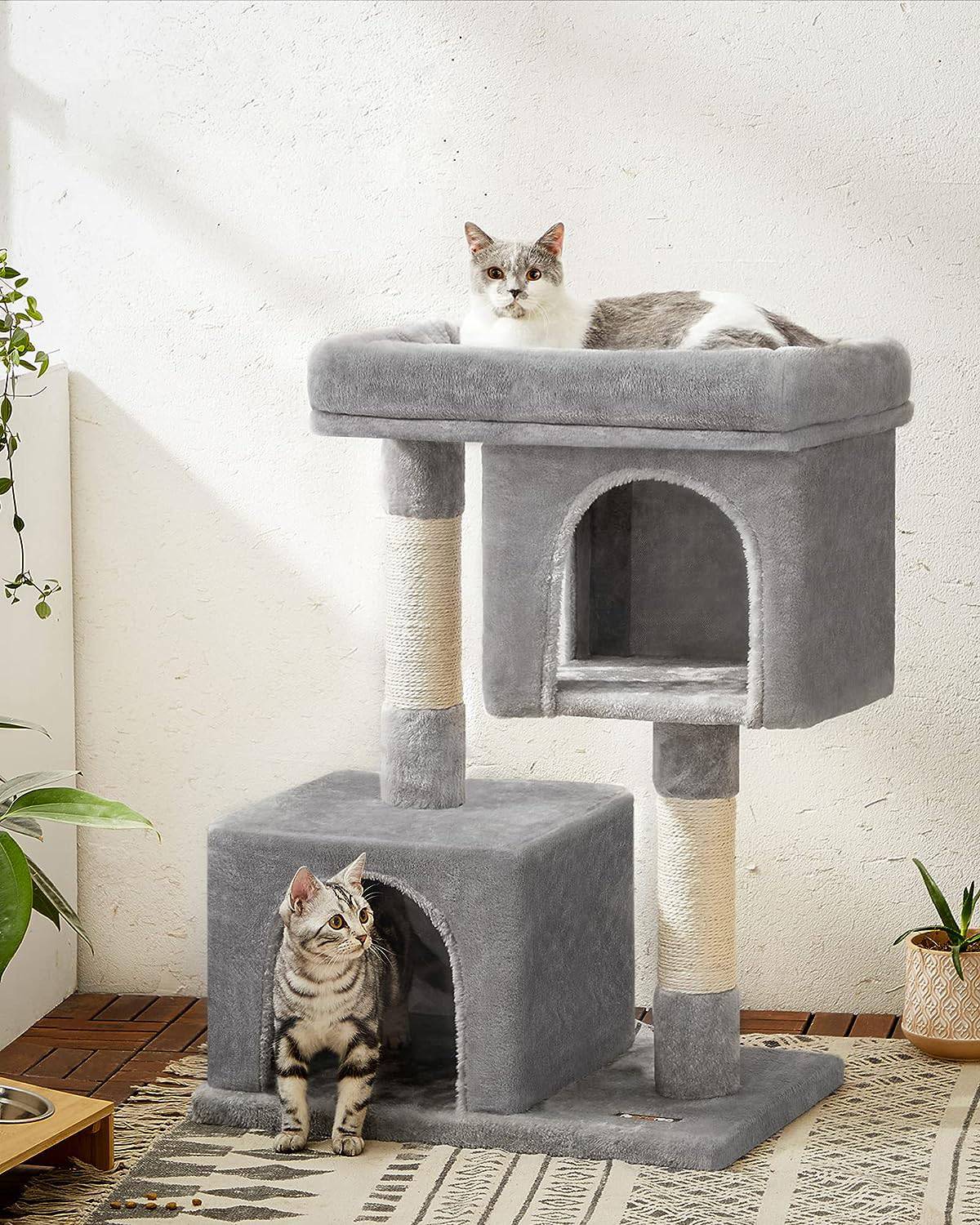 Cat Tree, 84 Cm Tower, L, Perch Condo for Large Cats up to 7 Kg