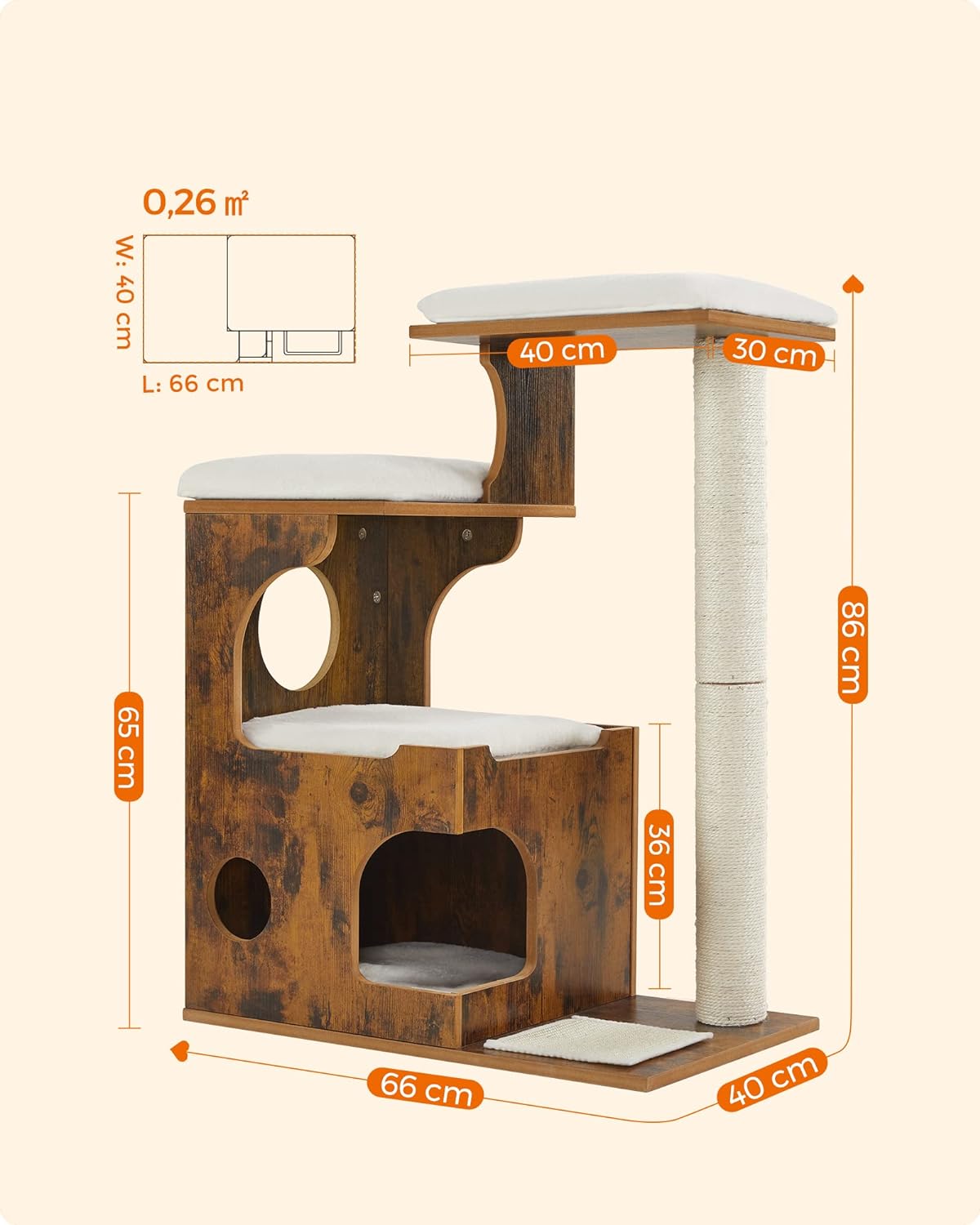 Industrial Style 3 Beds Cat Tree