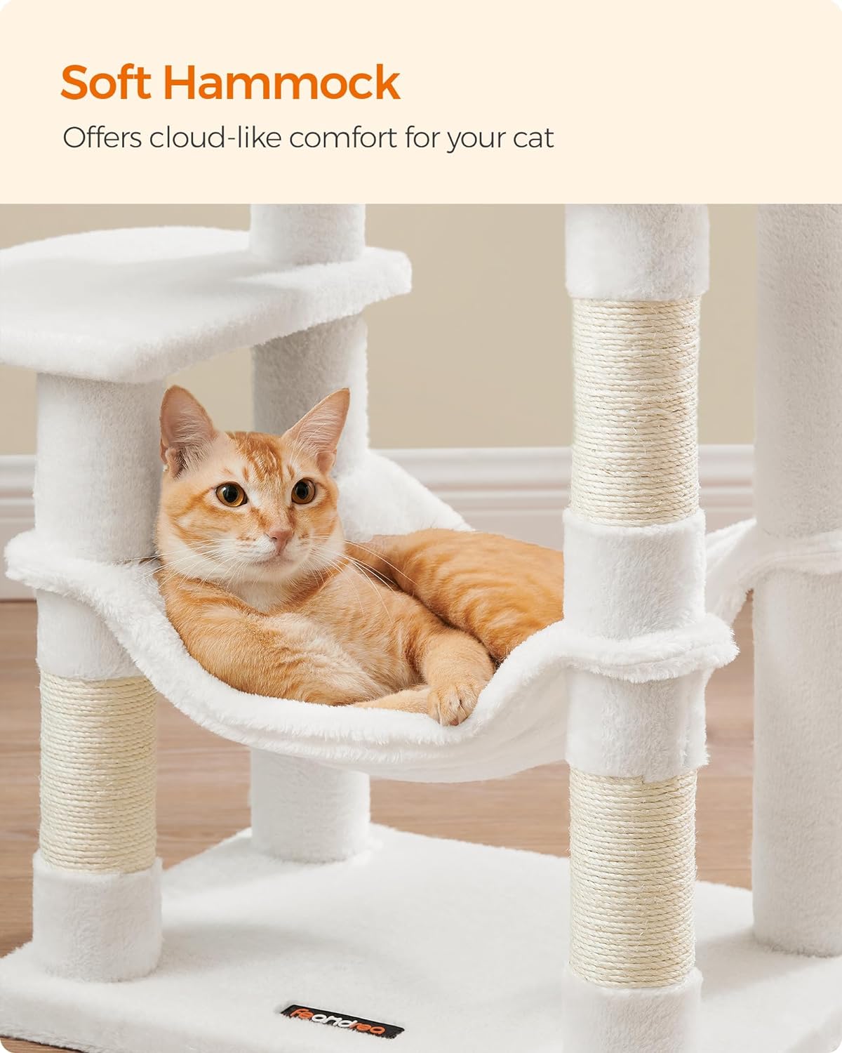 Cat Tree, Cat Condo with Hammock, 112 Cm-143 cm